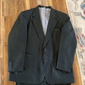 Men’s charcoal pin stripe suit